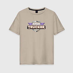 Футболка оверсайз женская Star Trucker, цвет: миндальный