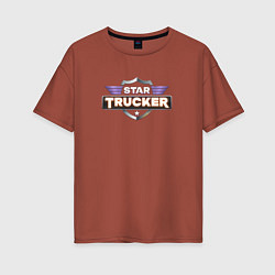 Футболка оверсайз женская Star Trucker, цвет: кирпичный