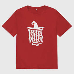 Футболка оверсайз женская Witch - hat, цвет: красный