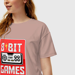 Футболка оверсайз женская 8 bit games, цвет: пыльно-розовый — фото 2