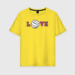 Женская футболка оверсайз Love volley