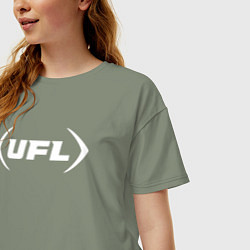 Футболка оверсайз женская Ufl logo, цвет: авокадо — фото 2