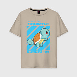 Женская футболка оверсайз Покемоны Сквиртл Squirtle