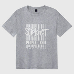 Футболка оверсайз женская Slipknot - people shit, цвет: меланж