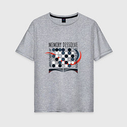 Футболка оверсайз женская Молекулы памяти, цвет: меланж