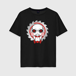 Футболка оверсайз женская Billy the Puppet, цвет: черный