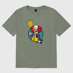 Футболка оверсайз женская Клоун Оно - Симпсоны, цвет: авокадо