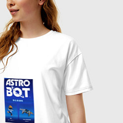 Футболка оверсайз женская Astro bot play robot, цвет: белый — фото 2