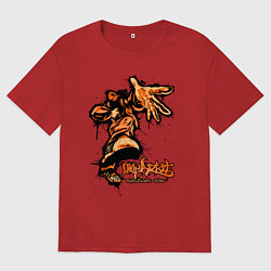 Футболка оверсайз женская Limp Bizkit - graffiti, цвет: красный