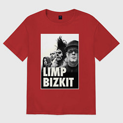 Футболка оверсайз женская Limp Bizkit all, цвет: красный