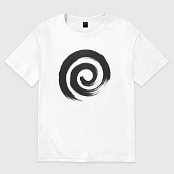 Футболка оверсайз женская Спираль, цвет: белый