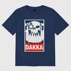 Футболка оверсайз женская Warhammer Dakka, цвет: тёмно-синий