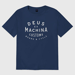 Футболка оверсайз женская Байки и доски, цвет: тёмно-синий