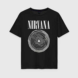 Женская футболка оверсайз Nirvana circle