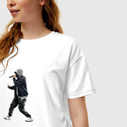 Футболка оверсайз женская Eminem is live, цвет: белый — фото 2