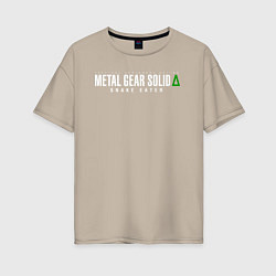 Женская футболка оверсайз Metal gear solid 3 Snake eater logo