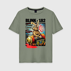 Футболка оверсайз женская Blink 182 band, цвет: авокадо
