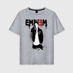 Футболка оверсайз женская Eminem finger, цвет: меланж