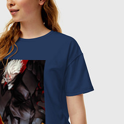 Футболка оверсайз женская Дандадан: Кэн Такакура, цвет: тёмно-синий — фото 2