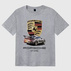 Футболка оверсайз женская Porsche GT 3 RS motorsport, цвет: меланж
