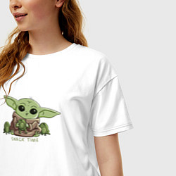 Футболка оверсайз женская Время перекуса, цвет: белый — фото 2