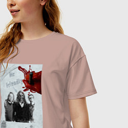 Футболка оверсайз женская Mr friendly, цвет: пыльно-розовый — фото 2