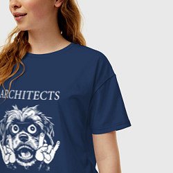 Футболка оверсайз женская Architects rock dog, цвет: тёмно-синий — фото 2