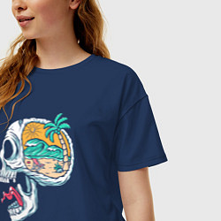 Футболка оверсайз женская Dead island, цвет: тёмно-синий — фото 2