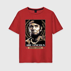 Футболка оверсайз женская Lincoln gangster, цвет: красный