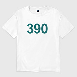 Футболка оверсайз женская 390 - Игра в кальмара, цвет: белый