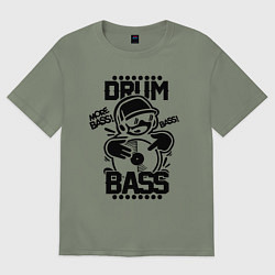 Футболка оверсайз женская Drum n Bass: More Bass, цвет: авокадо