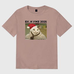 Футболка оверсайз женская Бу и уже 2025, цвет: пыльно-розовый