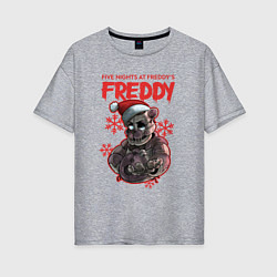 Женская футболка оверсайз Five Nights at Freddys - Freddy