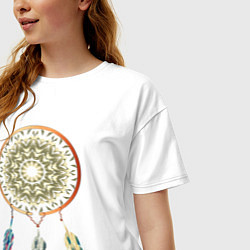 Футболка оверсайз женская Ловец сновидений, цвет: белый — фото 2