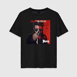Футболка оверсайз женская Билли Бутчер the boys, цвет: черный