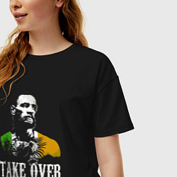 Футболка оверсайз женская Conor take over, цвет: черный — фото 2