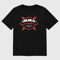 Футболка оверсайз женская MMA fight, цвет: черный