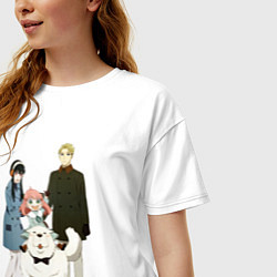 Футболка оверсайз женская Семья шпиона вместе, цвет: белый — фото 2