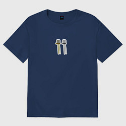 Футболка оверсайз женская Золотой и никелевый транзисторы mosfet, цвет: тёмно-синий