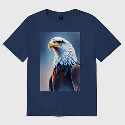 Футболка оверсайз женская Грациозный орел, цвет: тёмно-синий