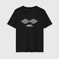 Футболка оверсайз женская Arctic Monkeys logo, цвет: черный