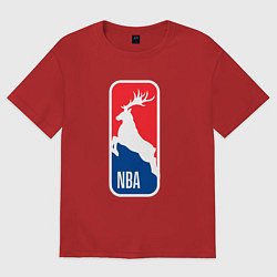 Футболка оверсайз женская NBA Bucks, цвет: красный