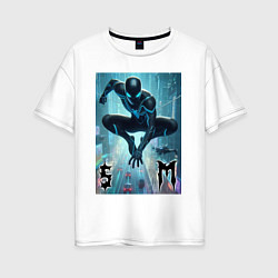 Футболка оверсайз женская Spider-man neon glow, цвет: белый
