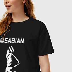 Футболка оверсайз женская Kasabian - logo, цвет: черный — фото 2