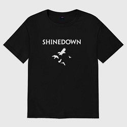 Футболка оверсайз женская Shinedown - logo, цвет: черный