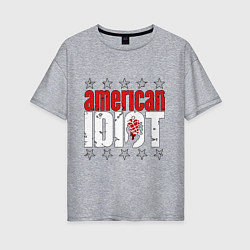 Футболка оверсайз женская Green Day - american idiot, цвет: меланж