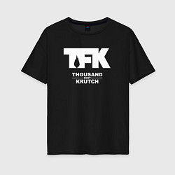 Футболка оверсайз женская Thousand Foot Krutch - logo, цвет: черный