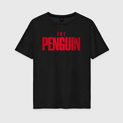 Футболка оверсайз женская The penguin logo, цвет: черный