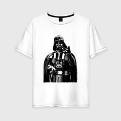 Футболка оверсайз женская Дарт Вейдер ситх, цвет: белый