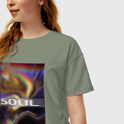 Футболка оверсайз женская Арт Soul, цвет: авокадо — фото 2